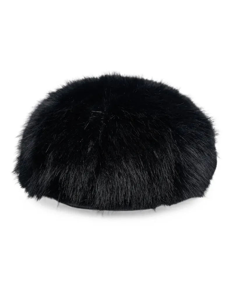 Comme des Garçons Baseballkappe aus Faux Fur - Schwarz Schwarz