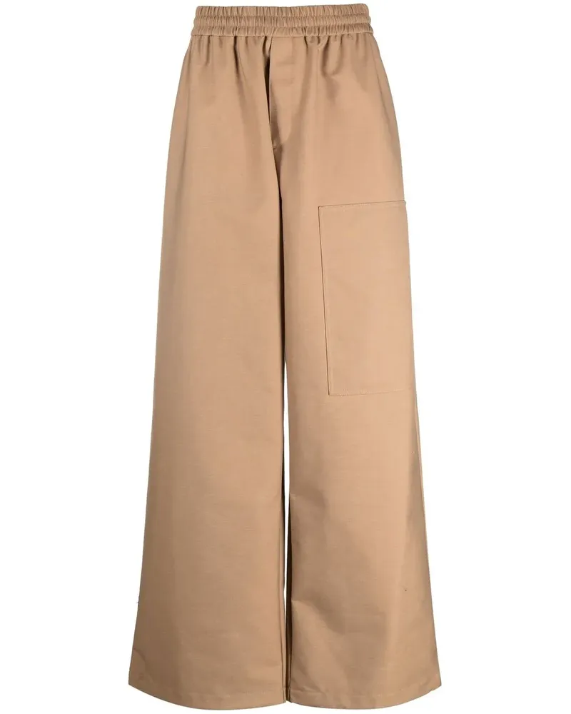 OFF-WHITE Weite Hose mit Logo-Prägung - Braun Braun