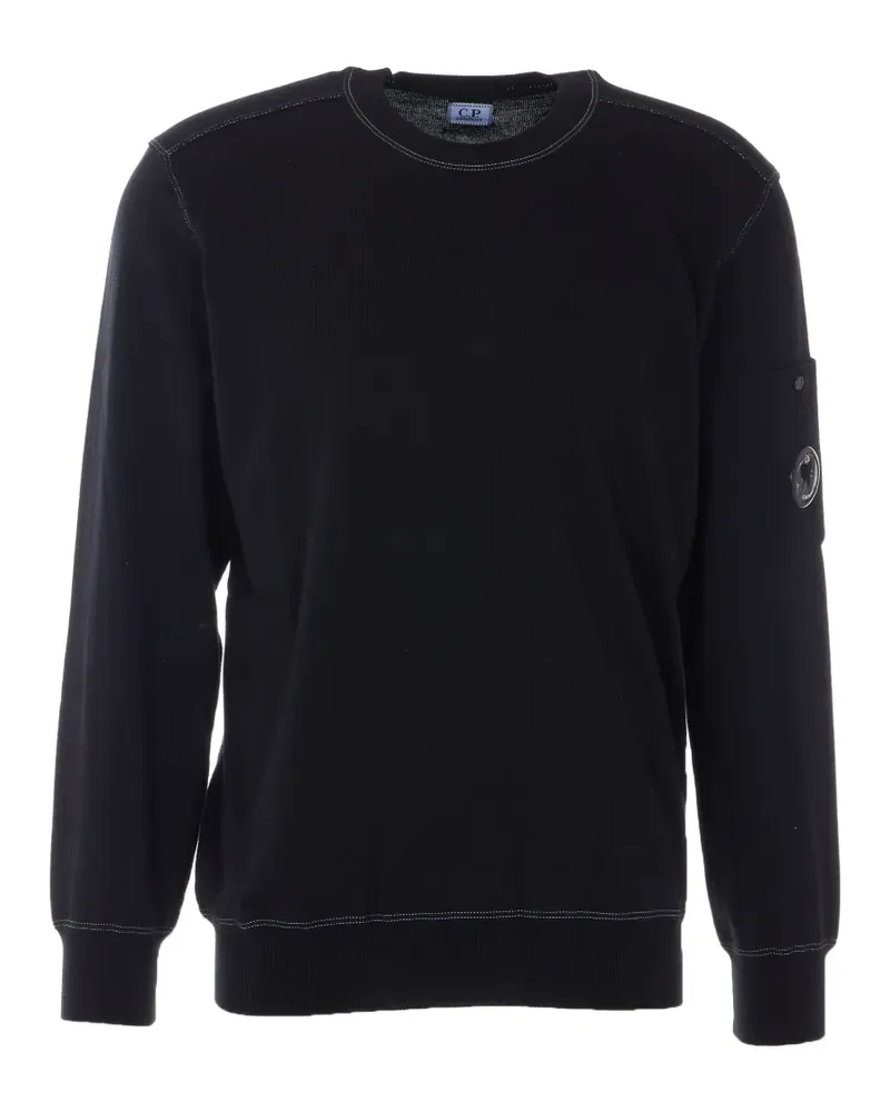 C.P. Company Pullover mit Logo-Patch - Schwarz Schwarz