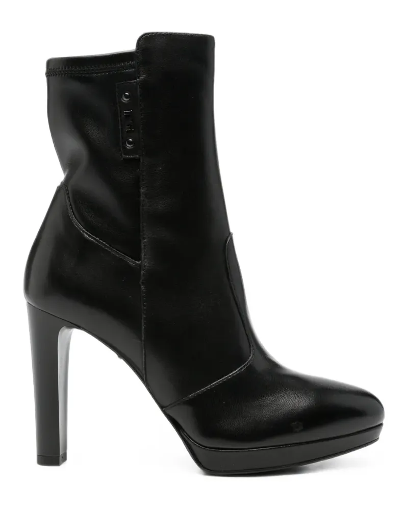 Nero Gardini platform leather ankle boots - Schwarz Schwarz