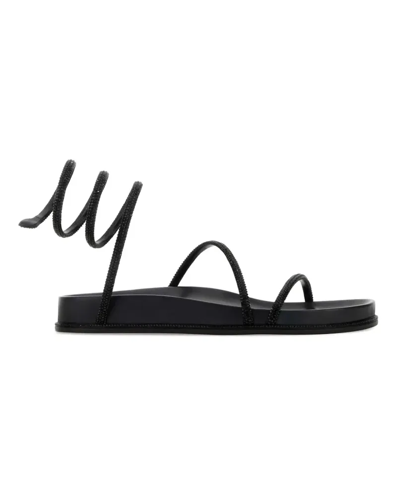 René Caovilla Cleo flat sandals - Schwarz Schwarz