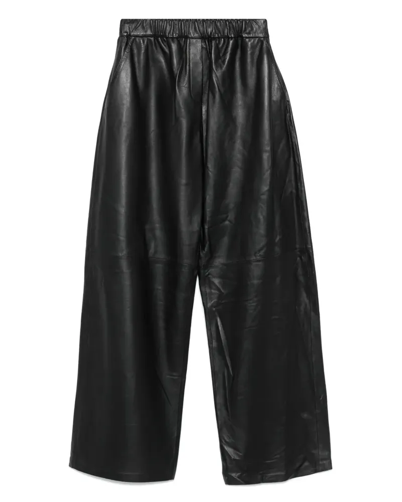 Arma Lederhose mit elastischem Bund - Schwarz Schwarz