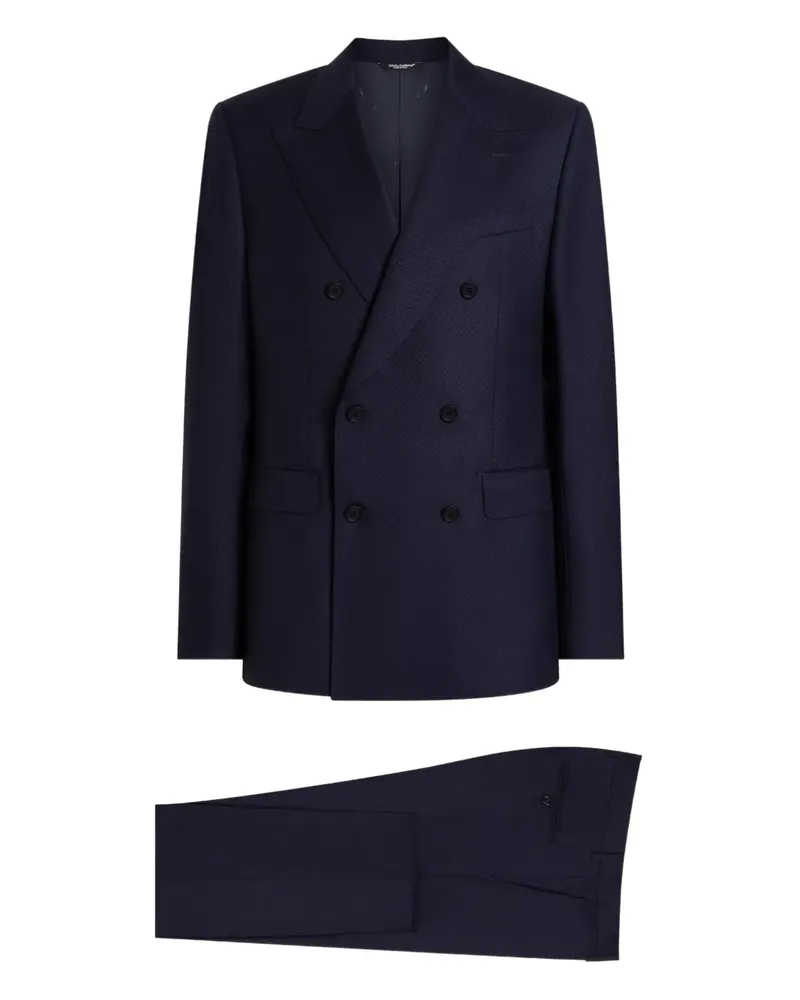 Dolce & Gabbana Doppelreihiger Anzug - Blau Blau