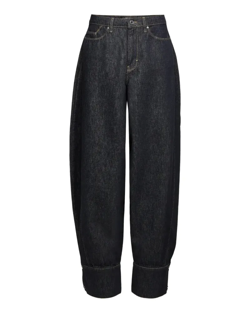 Karl Lagerfeld cuff-detail wide-leg jeans - Blau Blau