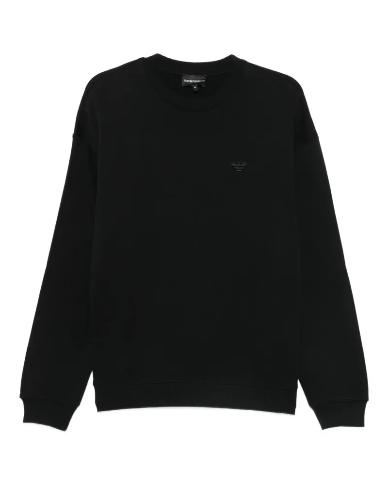 Emporio Armani Sweatshirt mit Logo-Stickerei - Schwarz Schwarz