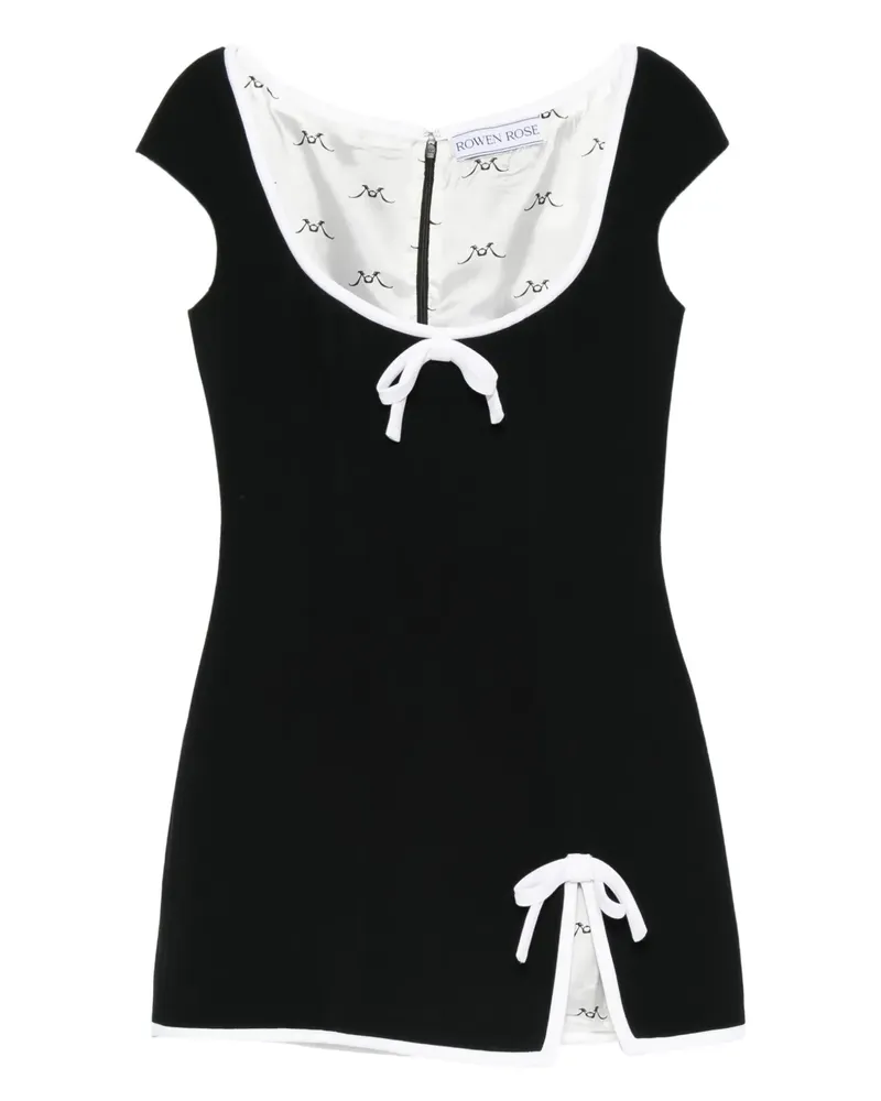 Rowen Rose Minikleid mit Schleife - Schwarz Schwarz