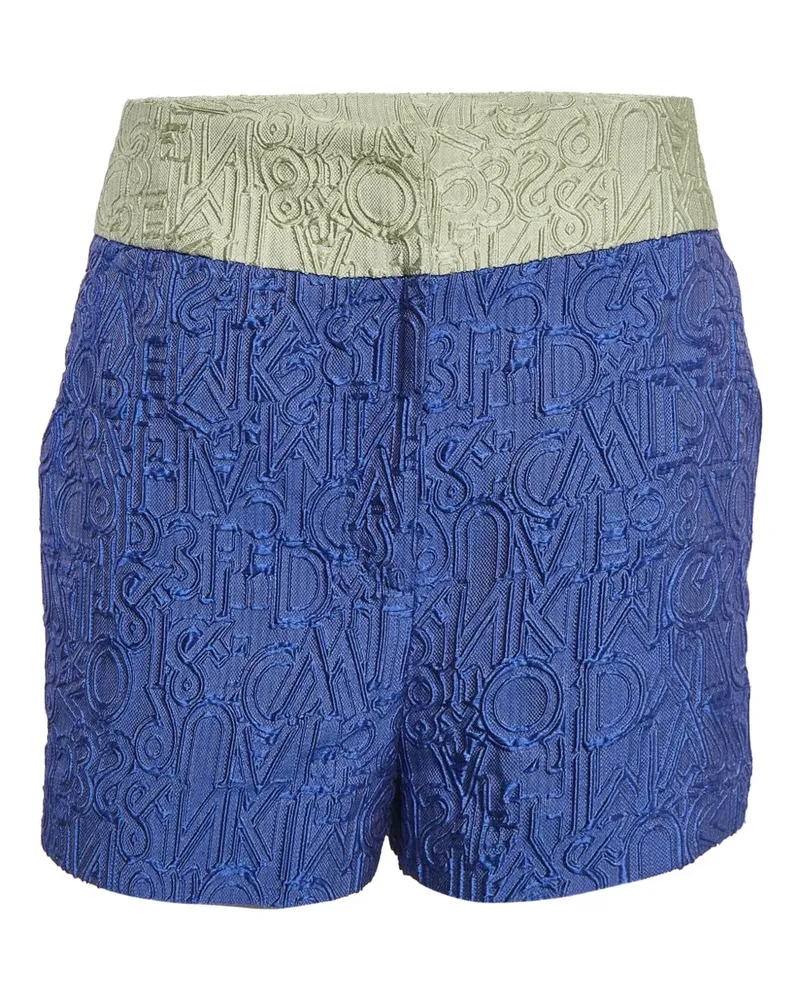 Mary Katrantzou Shorts aus Alphabet-Jacquard - Blau Blau