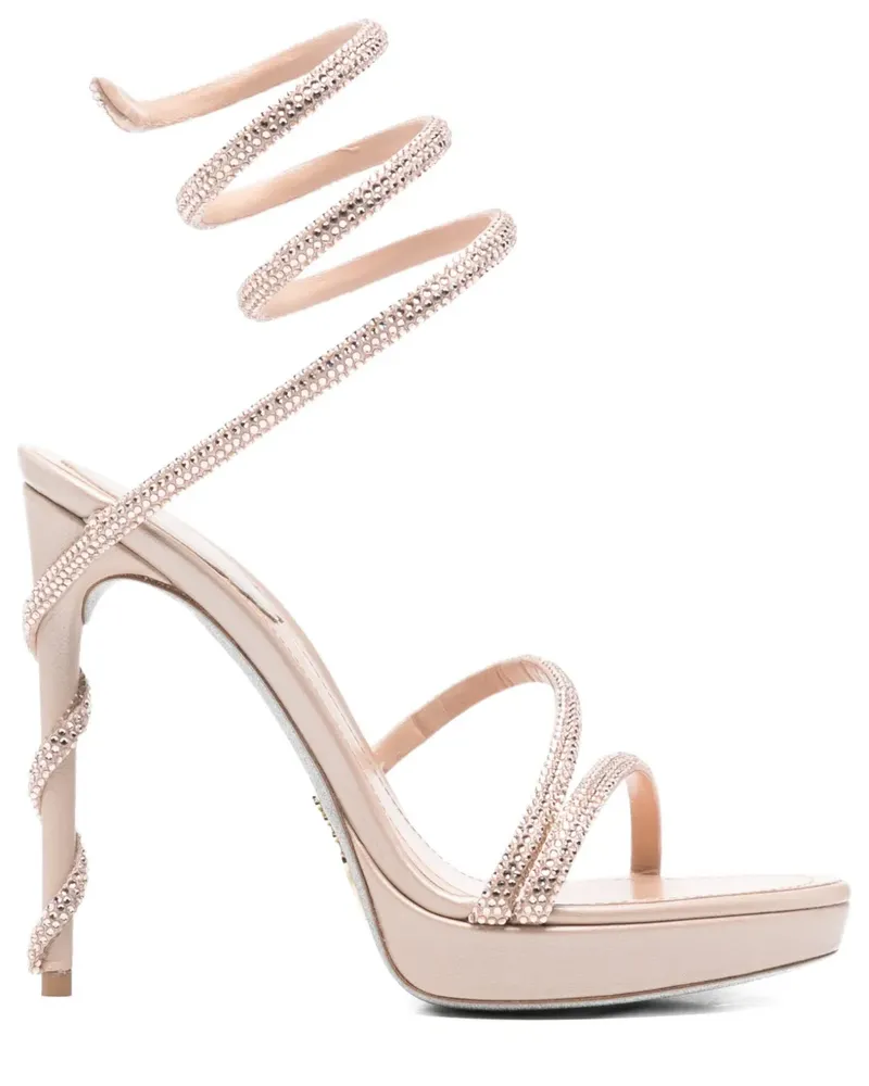 René Caovilla Margot plataform heeled sandals - Nude Nude