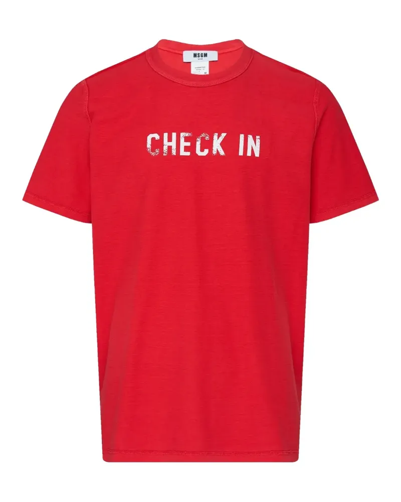 MSGM Double-face reversible T-shirt - Rot Rot