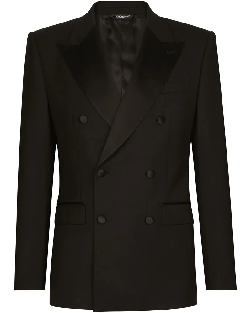 Dolce & Gabbana Doppelreihiger Sicilia-Fit-Anzug - Schwarz Schwarz