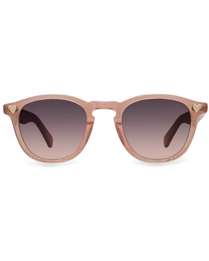 Garrett Leight Sonnenbrille mit rundem Gestell - Rosa Rosa