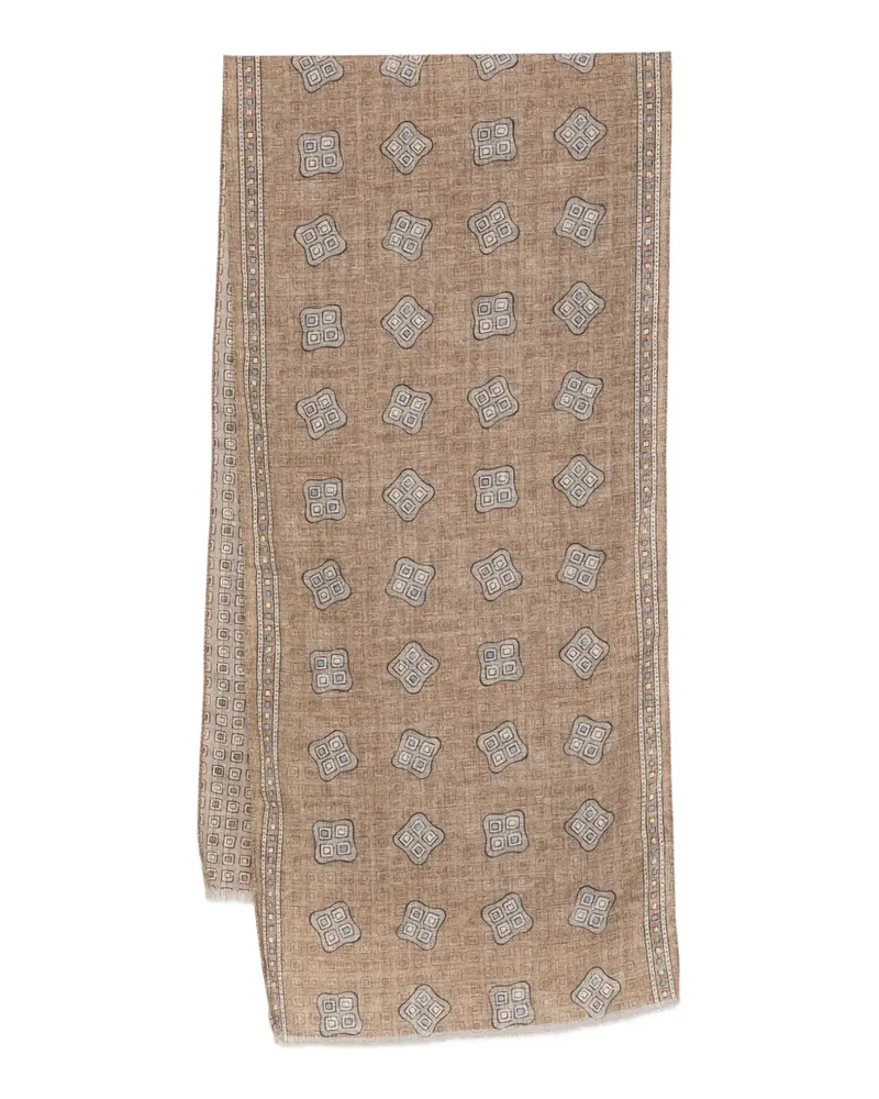 Dell'oglio Schal mit geometrischem Print - Nude Nude