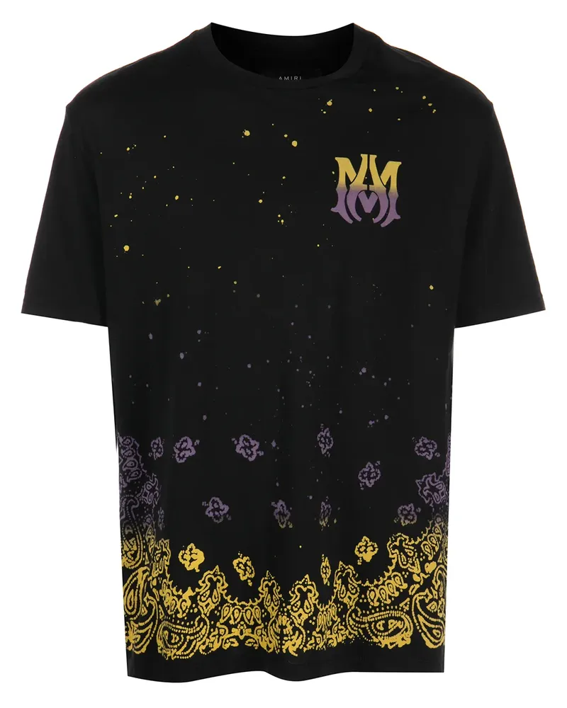Amiri T-Shirt mit Logo-Print - Schwarz Schwarz