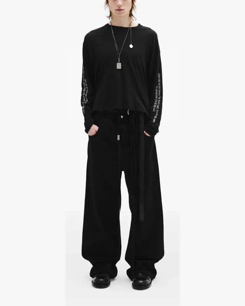 Ann Demeulemeester Michael Jeans - Schwarz Schwarz