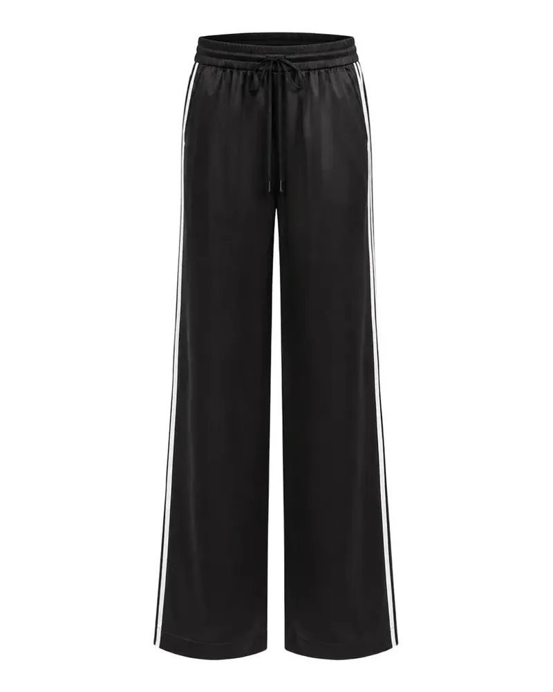 SPRWMN Athletic side-stripe silk trousers - Schwarz Schwarz