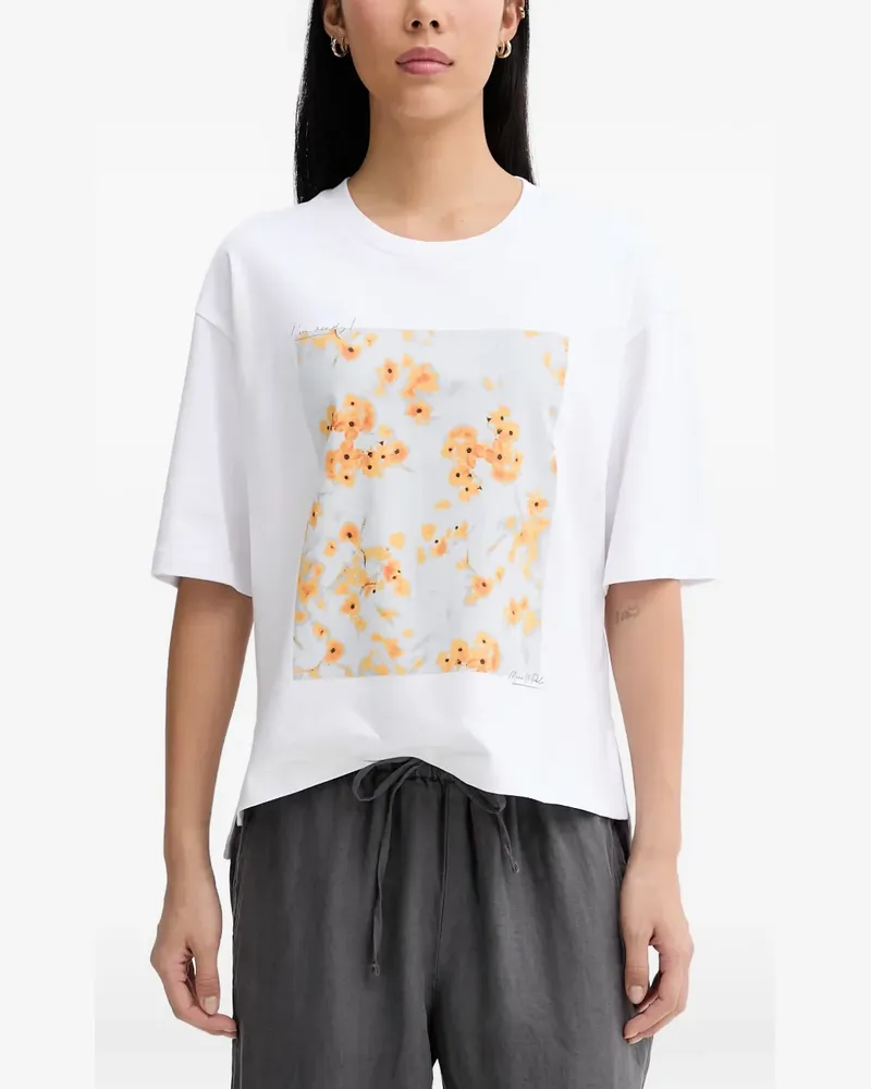 Marc O'Polo T-Shirt mit Blumenprint - Weiß Weiß