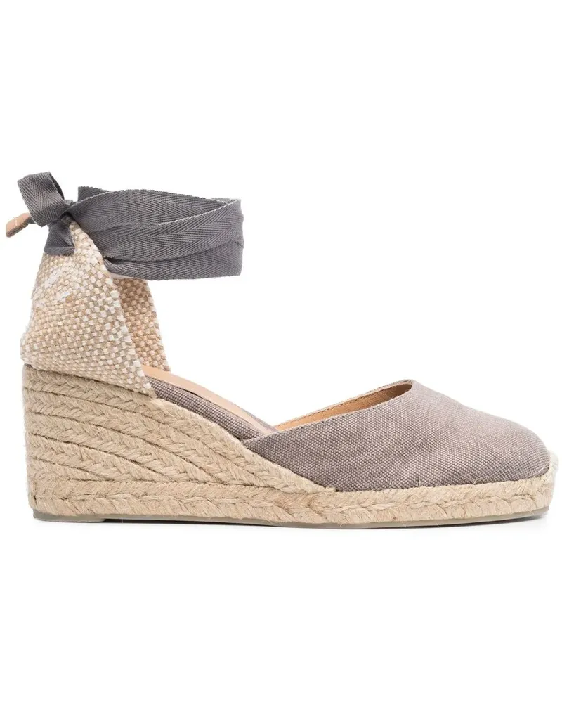 Castañer Espadrilles mit Absatz 70mm - Grau Grau