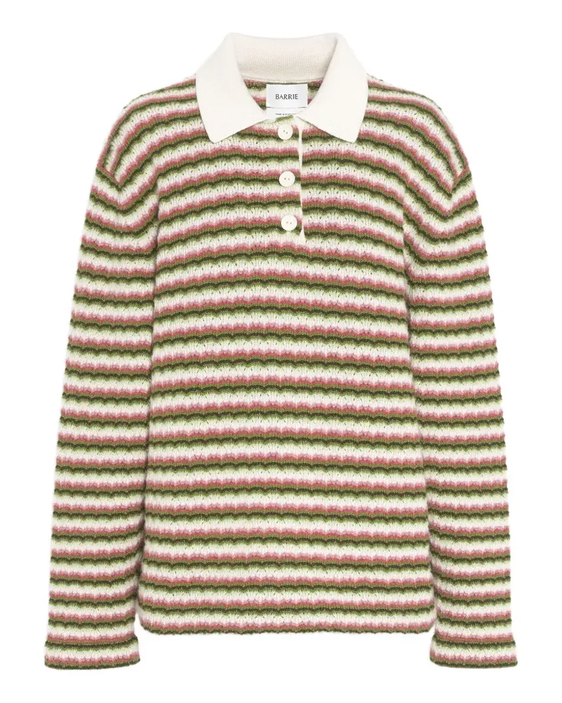 Barrie Poloshirt aus Kaschmir mit Spitze - Nude Nude