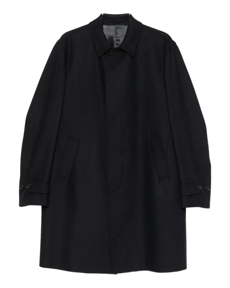 LARDINI herringbone single-breasted coat - Blau Blau