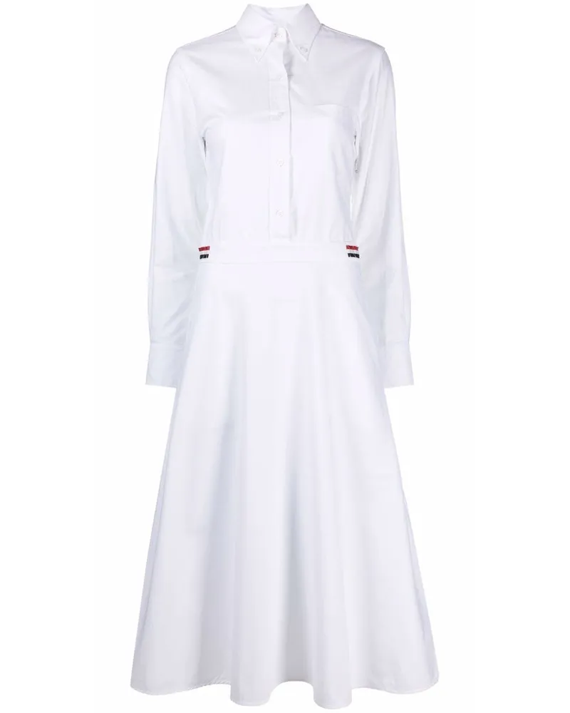 Thom Browne Hemdkleid mit RWB-Streifen - Weiß Weiß