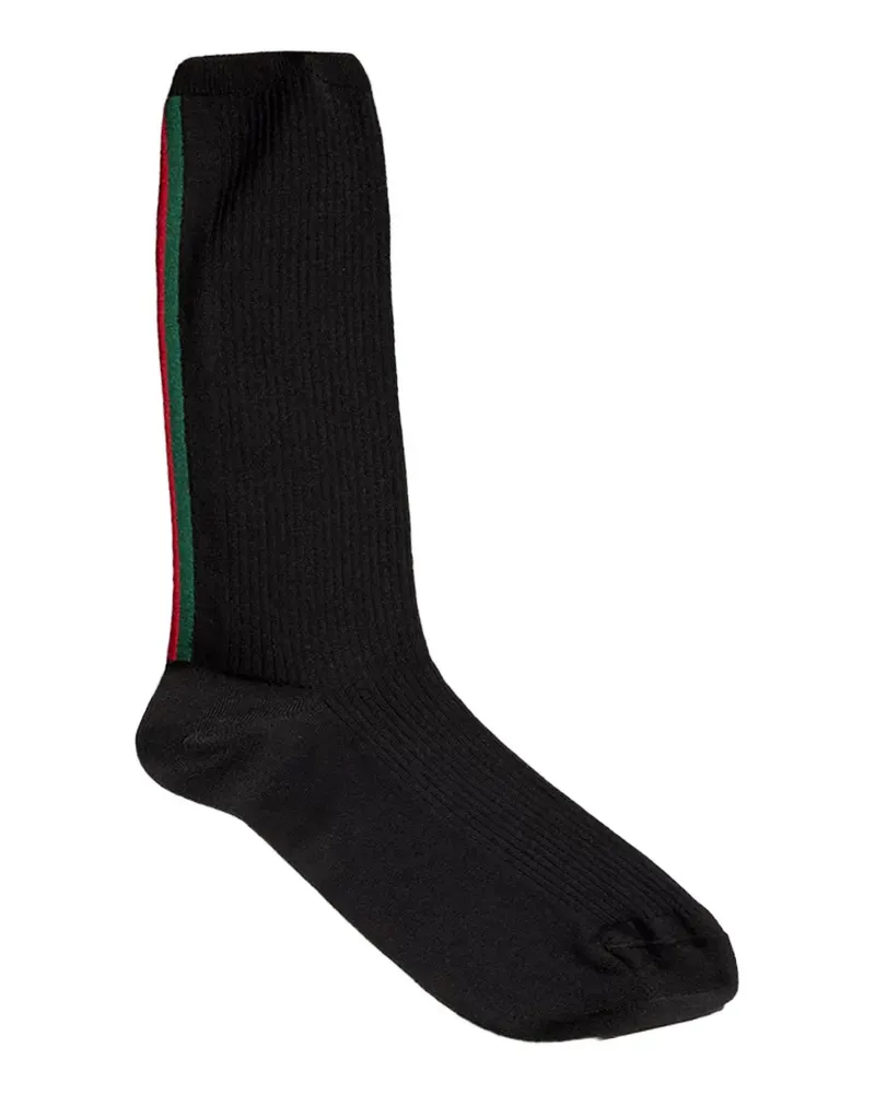 Gucci cotton socks with Web - Schwarz Schwarz