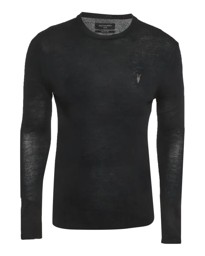 AllSaints Moda T-Shirt mit rundem Ausschnitt - Schwarz Schwarz