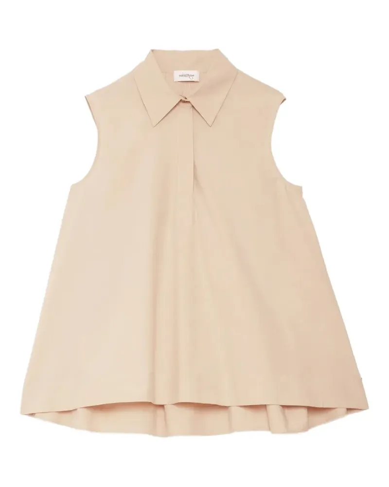 ottod’Ame collared layered top - Nude Nude