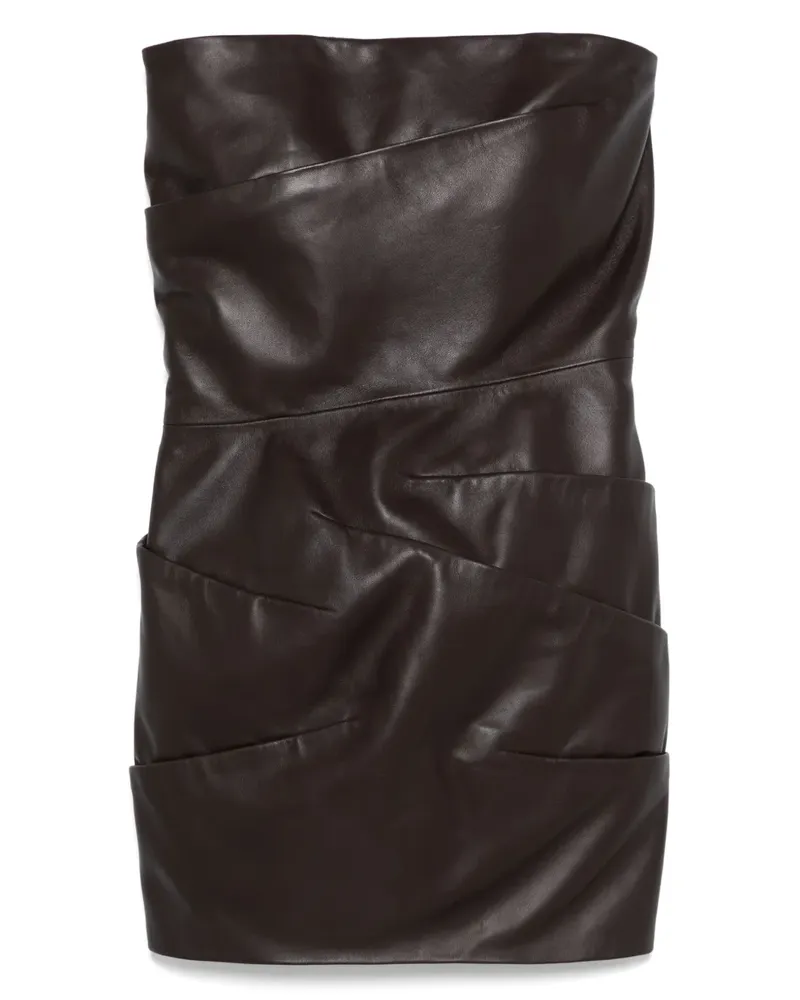 ATTICO Drapiertes Minikleid - Braun Braun