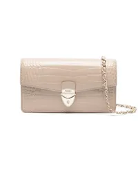 Aspinal of London Clutch mit Logo Nude