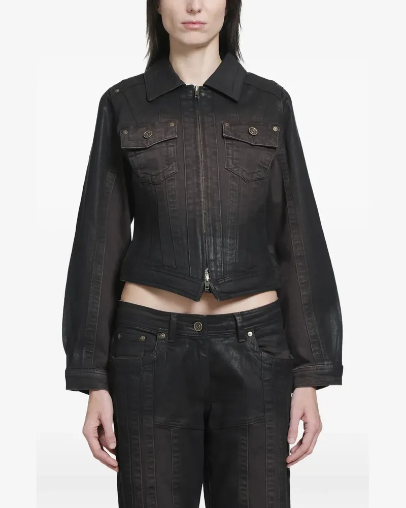Charlotte Knowles Alice panelled denim jacket - Schwarz Schwarz