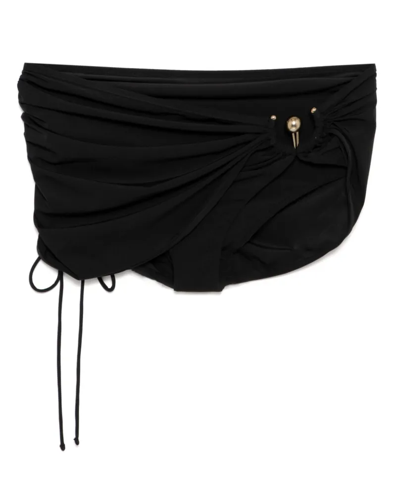 Christopher Esber Geraffter Orbit Slip mit Rock - Schwarz Schwarz