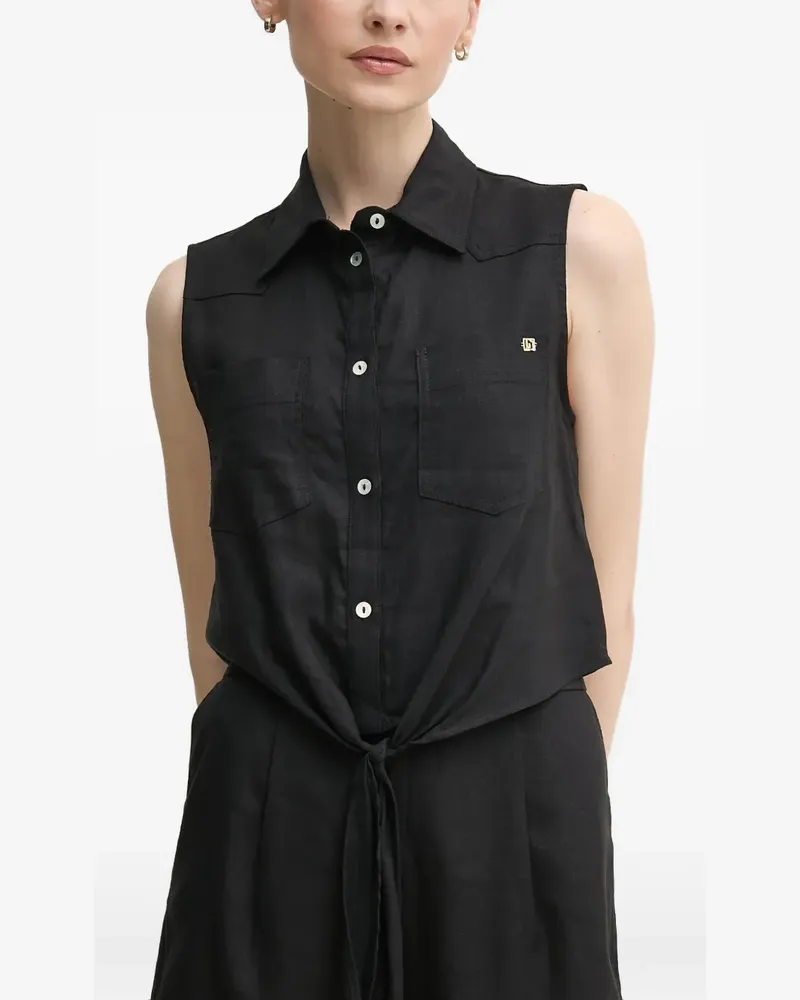 Gaudi logo-detail sleeveless shirt - Schwarz Schwarz
