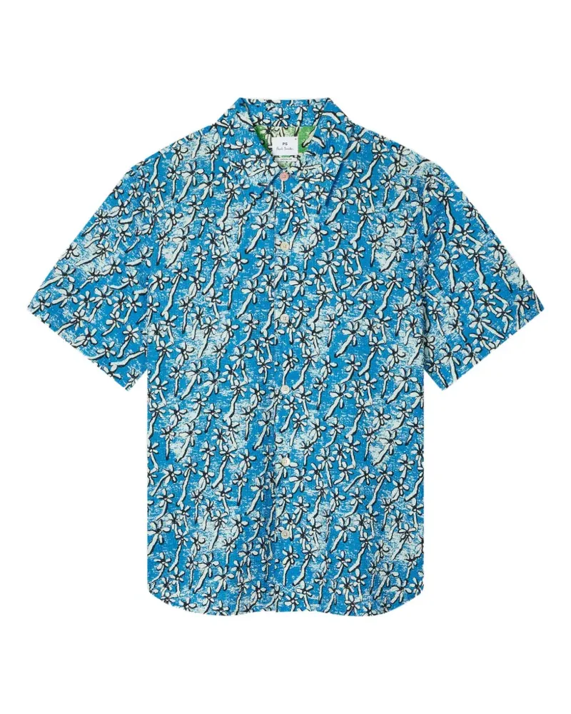 Paul Smith floral-print button-up shirt - Blau Blau
