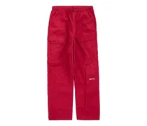 logo-print loose-fit trousers - Rot