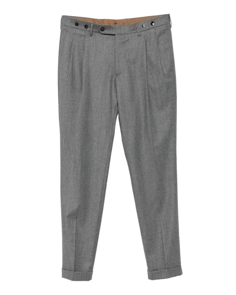 Berwich Hose mit Bundfalten - Grau Grau