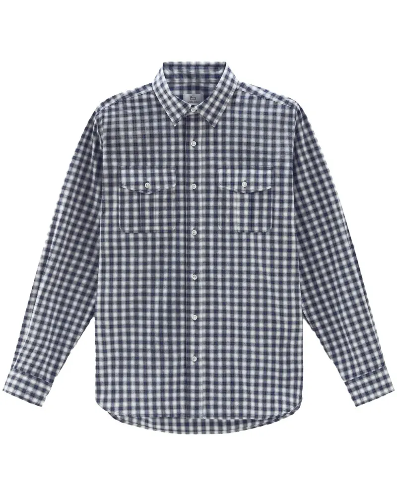 Woolrich Kariertes Leinenhemd - Blau Blau