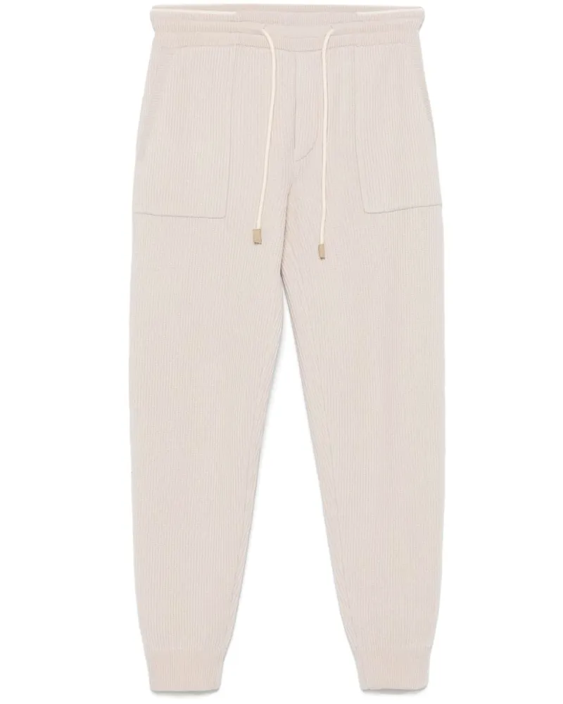 D4.0 Gerippte Jogginghose - Nude Nude