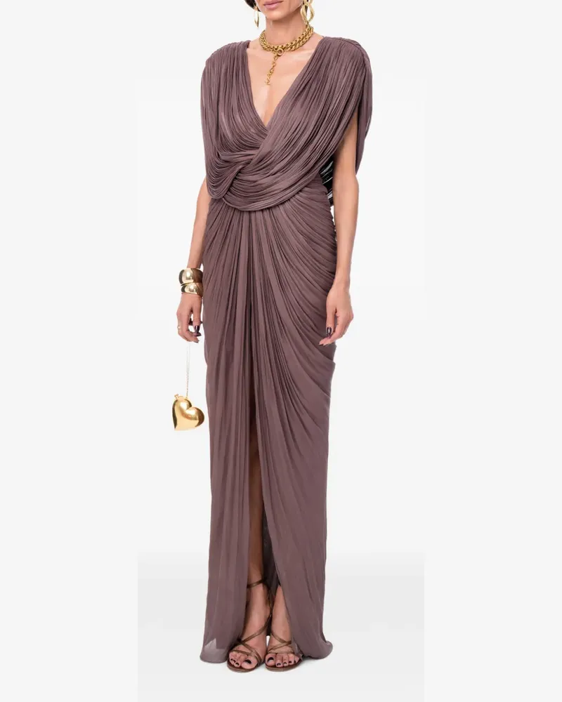 Ana Radu Drapiertes Maxikleid - Braun Braun