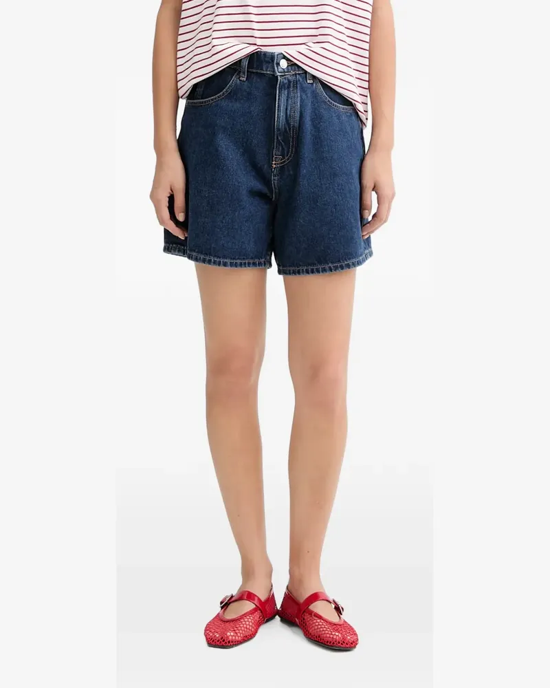 Marc O'Polo logo-patch denim shorts - Blau Blau