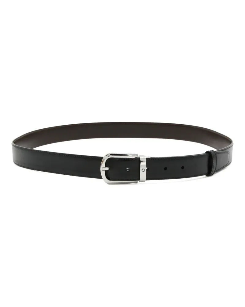 Montblanc Horseshoe reversible leather belt - Schwarz Schwarz