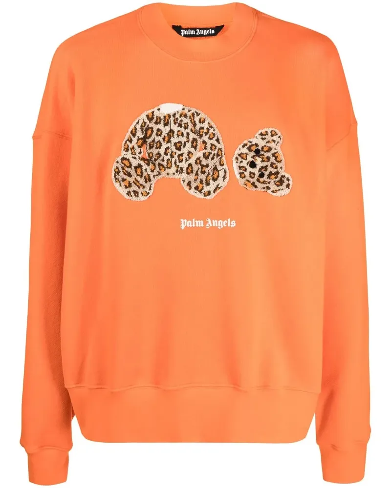 Palm Angels Sweatshirt mit Leo Teddy-Print - Orange Orange