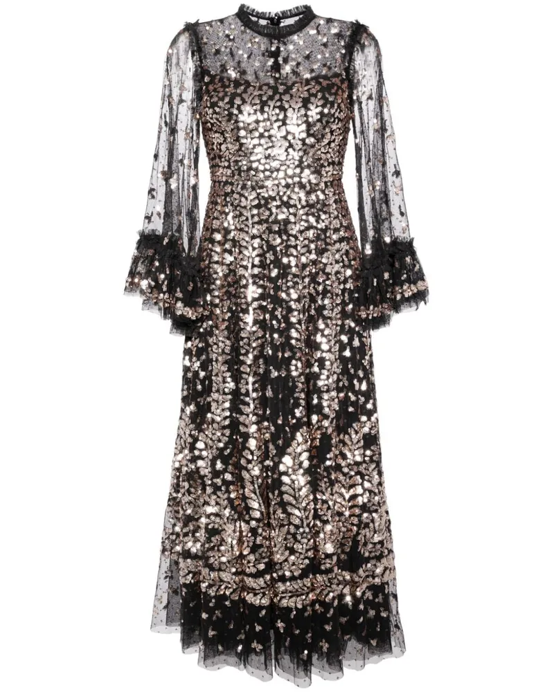 Needle & Thread Fern Abendkleid - Schwarz Schwarz
