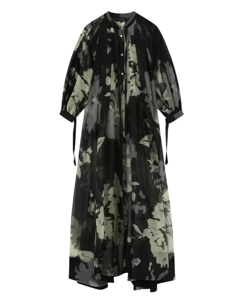 Lee Mathews Kleid mit Bindegürtel - Schwarz Schwarz