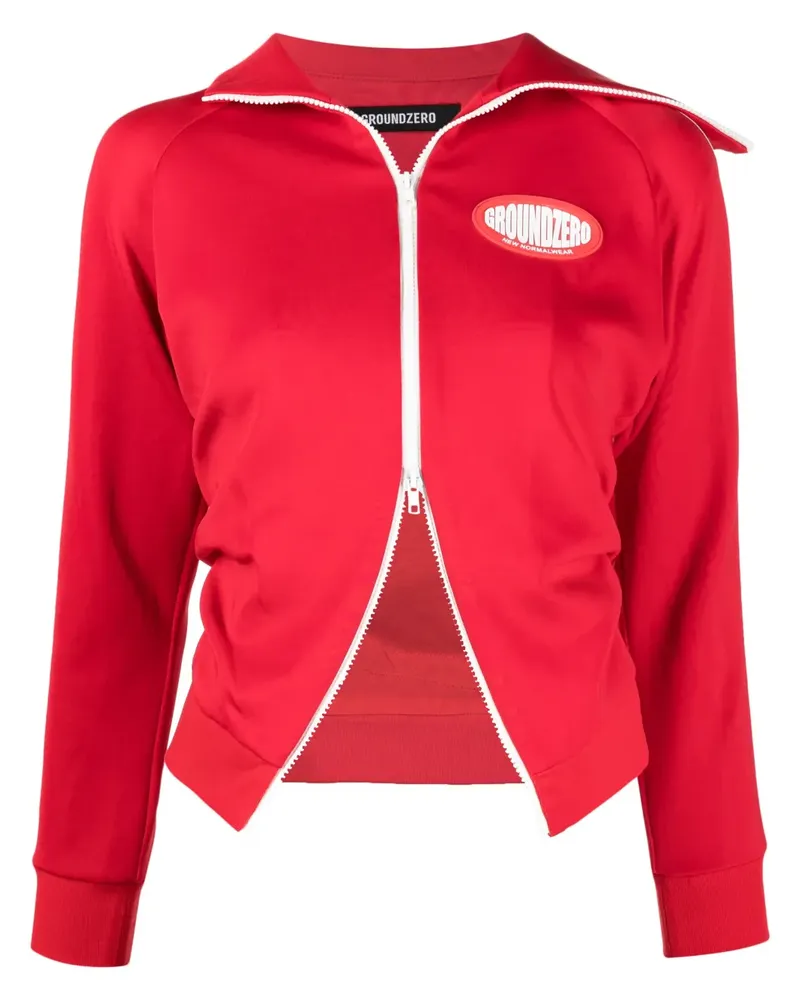 Ground Zero Jacke mit Logo-Patch - Rot Rot