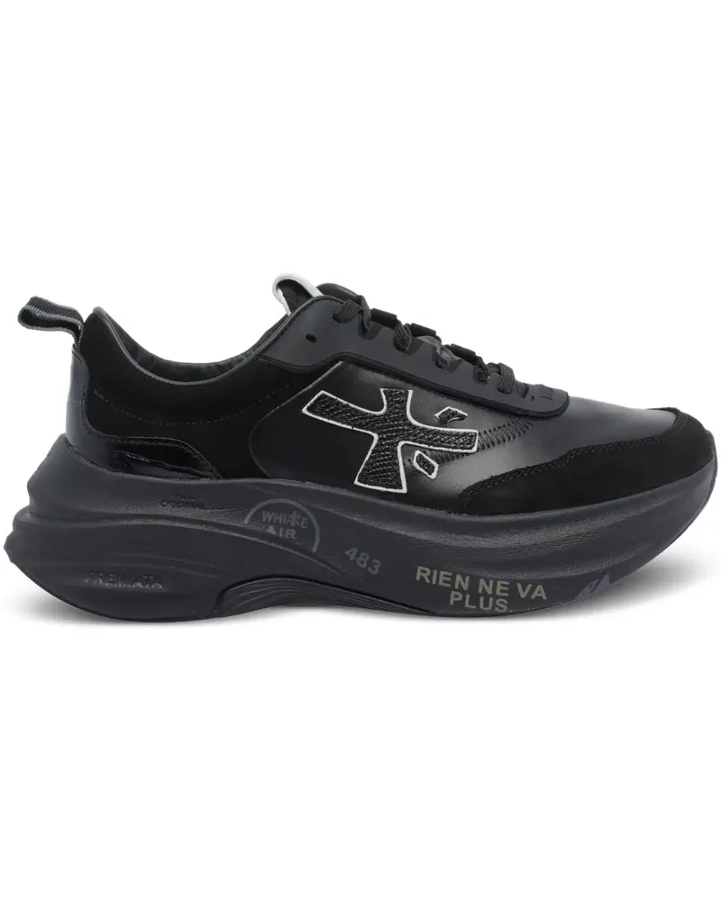 Premiata Hill Sneakers mit Logo - Schwarz Schwarz
