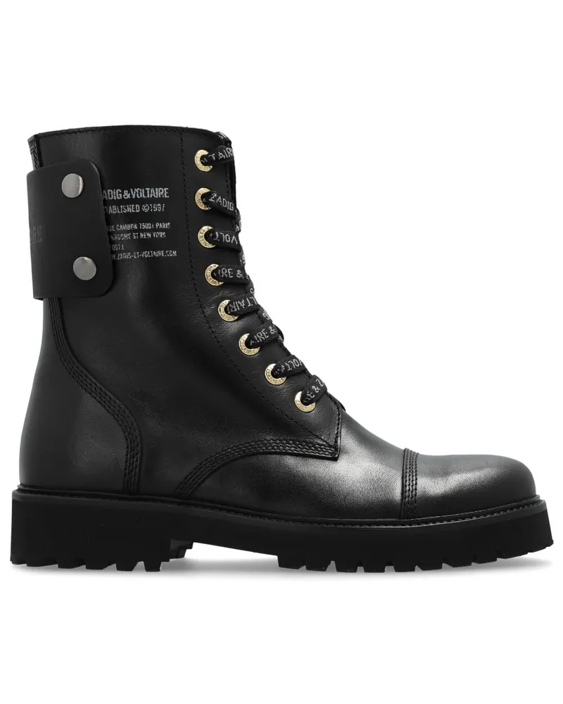 Zadig & Voltaire Knöchelhohe Schnürstiefel - Schwarz Schwarz