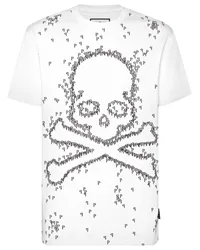 Philipp Plein Skull&Bones cotton t-shirt Weiß