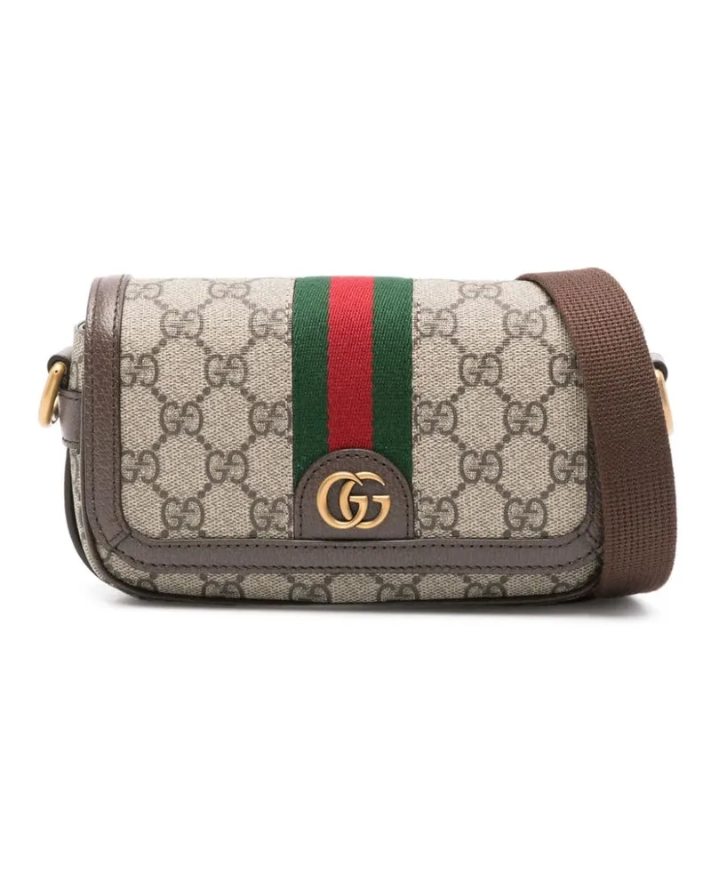 Gucci Mini-Schultertasche aus GG Supreme - Braun Braun