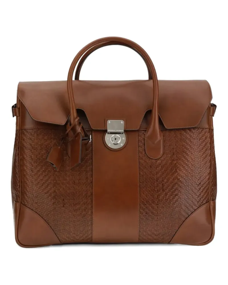 Brunello Cucinelli Shopper mit Webmuster - Braun Braun