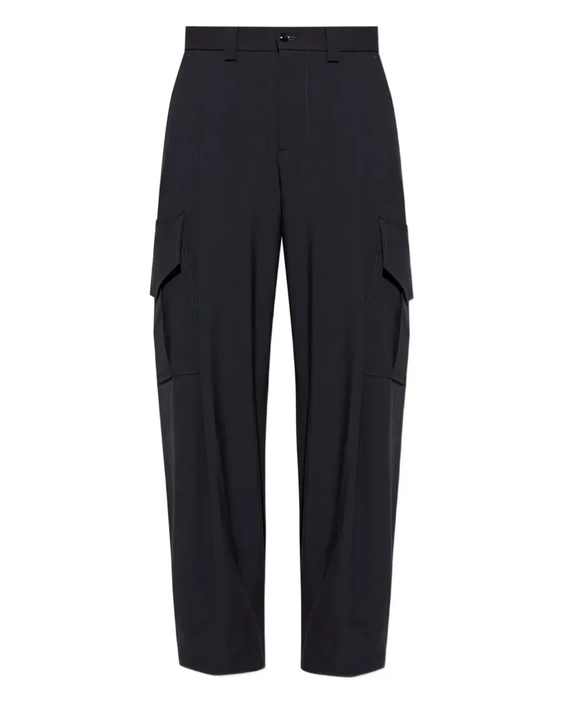 Giorgio Armani Cargohose mit Falten - Schwarz Schwarz